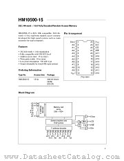 HM10500-15 datasheet pdf Hitachi Semiconductor