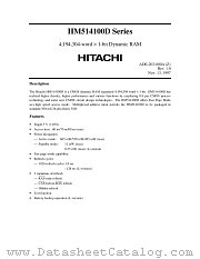 HM514100DLS-7 datasheet pdf Hitachi Semiconductor