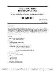 HM51S4260CLTT-6 datasheet pdf Hitachi Semiconductor