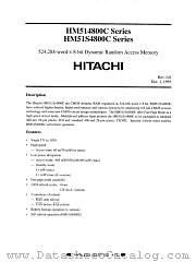 HM51S4800CLJ-7 datasheet pdf Hitachi Semiconductor
