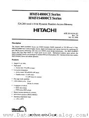 HM514800CLJI-7 datasheet pdf Hitachi Semiconductor