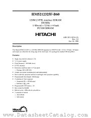 HM5212325FBP-B60 datasheet pdf Hitachi Semiconductor