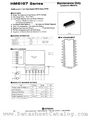 HM6167LP-8 datasheet pdf Hitachi Semiconductor