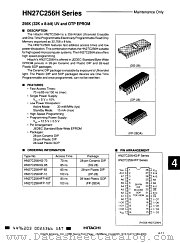 HN27C256HFP-10T datasheet pdf Hitachi Semiconductor