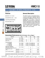 HMC110 datasheet pdf Hittite Microwave Corporation