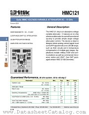HMC121 datasheet pdf Hittite Microwave Corporation