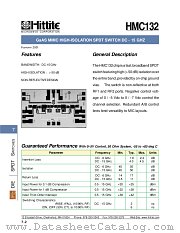 HMC132 datasheet pdf Hittite Microwave Corporation