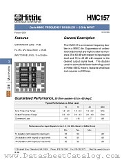 HMC157 datasheet pdf Hittite Microwave Corporation