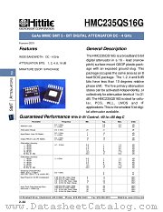 HMC235QS16G datasheet pdf Hittite Microwave Corporation
