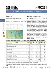 HMC281 datasheet pdf Hittite Microwave Corporation