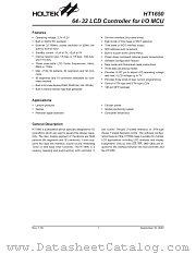HT1650 datasheet pdf Holtek Semiconductor