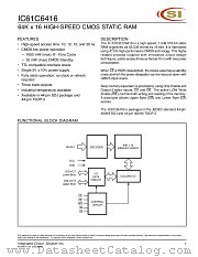 IC61C6416-20T datasheet pdf ICSI