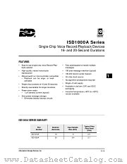 ISD1020API datasheet pdf Information Storage Devices