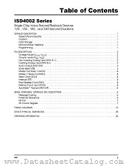 ISD4002-180X datasheet pdf Information Storage Devices
