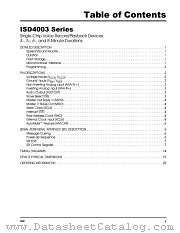 ISD4003-08MZD datasheet pdf Information Storage Devices