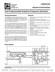 GSP82C404M datasheet pdf Integrated Circuit Systems