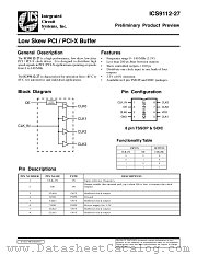ICS9112M-27-T datasheet pdf Integrated Circuit Systems