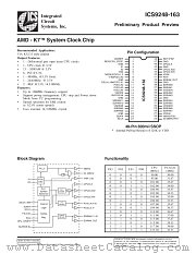 ICS9248F-163-T datasheet pdf Integrated Circuit Systems