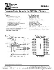 ICS9248F-65 datasheet pdf Integrated Circuit Systems