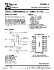 ICS9248F-78 datasheet pdf Integrated Circuit Systems