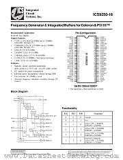 ICS9250F-16 datasheet pdf Integrated Circuit Systems