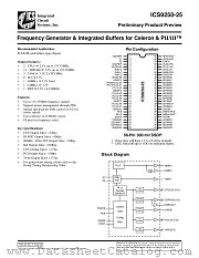 AV9250F-25-T datasheet pdf Integrated Circuit Systems