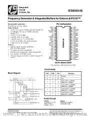 ICS9250F-28-T datasheet pdf Integrated Circuit Systems