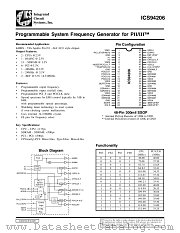ICS94206F-T datasheet pdf Integrated Circuit Systems