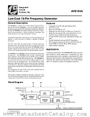 ICS9154A-43CS16 datasheet pdf Integrated Circuit Systems
