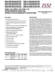 IS61SPS25636D-150B datasheet pdf Integrated Silicon Solution Inc