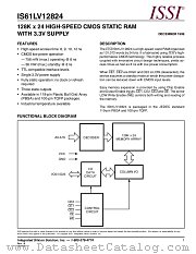 IS61LV12824-12TQI datasheet pdf Integrated Silicon Solution Inc