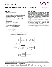 IS61LV2568-8TI datasheet pdf Integrated Silicon Solution Inc