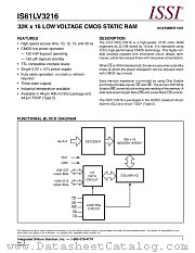 IS61LV3216-15KI datasheet pdf Integrated Silicon Solution Inc