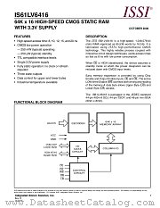 IS61LV6416-8K datasheet pdf Integrated Silicon Solution Inc