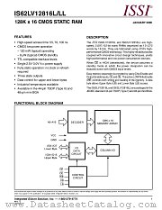 IS62LV12816L-10BI datasheet pdf Integrated Silicon Solution Inc