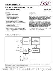 IS62LV2568ALL-85T datasheet pdf Integrated Silicon Solution Inc