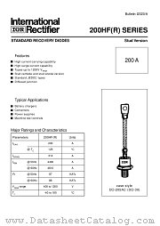 200HFR80PV datasheet pdf International Rectifier