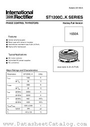 ST1200C20K3L datasheet pdf International Rectifier