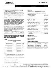 ISL74422BRHF_PROTO datasheet pdf Intersil