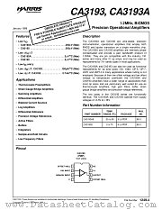 CA3193A datasheet pdf Intersil