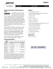 EL6834CL datasheet pdf Intersil