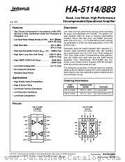 HA-5114_883 datasheet pdf Intersil