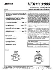 HFA1113_883 datasheet pdf Intersil