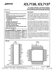 ICL7137 datasheet pdf Intersil
