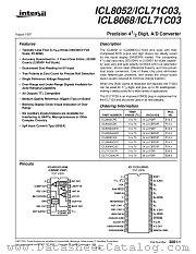 ICL8052_ICL71C03 datasheet pdf Intersil