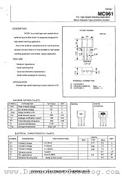 MC961 datasheet pdf Isahaya Electronics Corporation