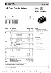 MCO500-12IO1 datasheet pdf IXYS