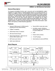 KL5KUSB220 datasheet pdf Kawasaki LSI