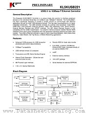 KL5KUSB221 datasheet pdf Kawasaki LSI