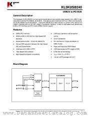 KL5KUSB240 datasheet pdf Kawasaki LSI